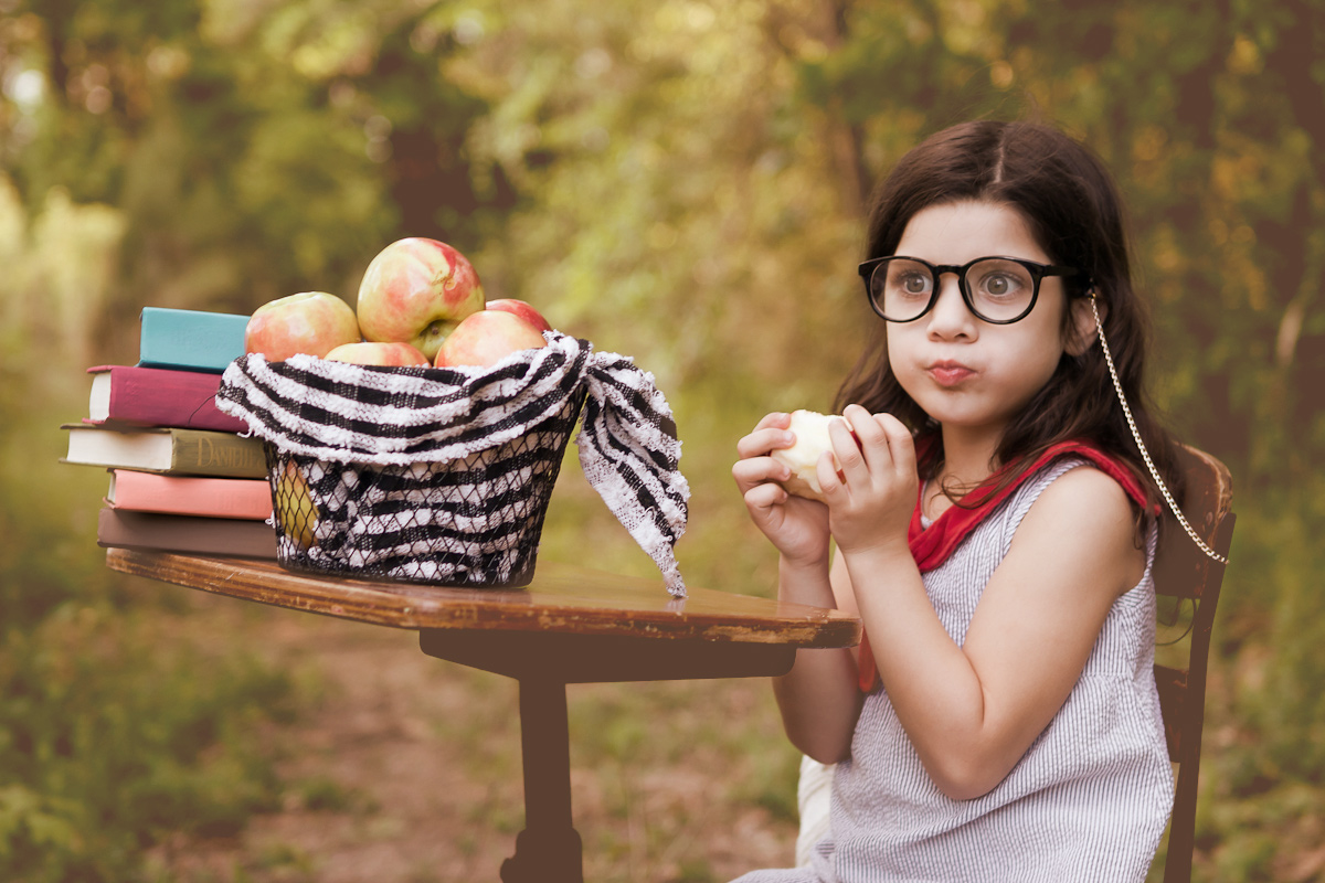 Vintage Bacl-to-School Portraits in Houston