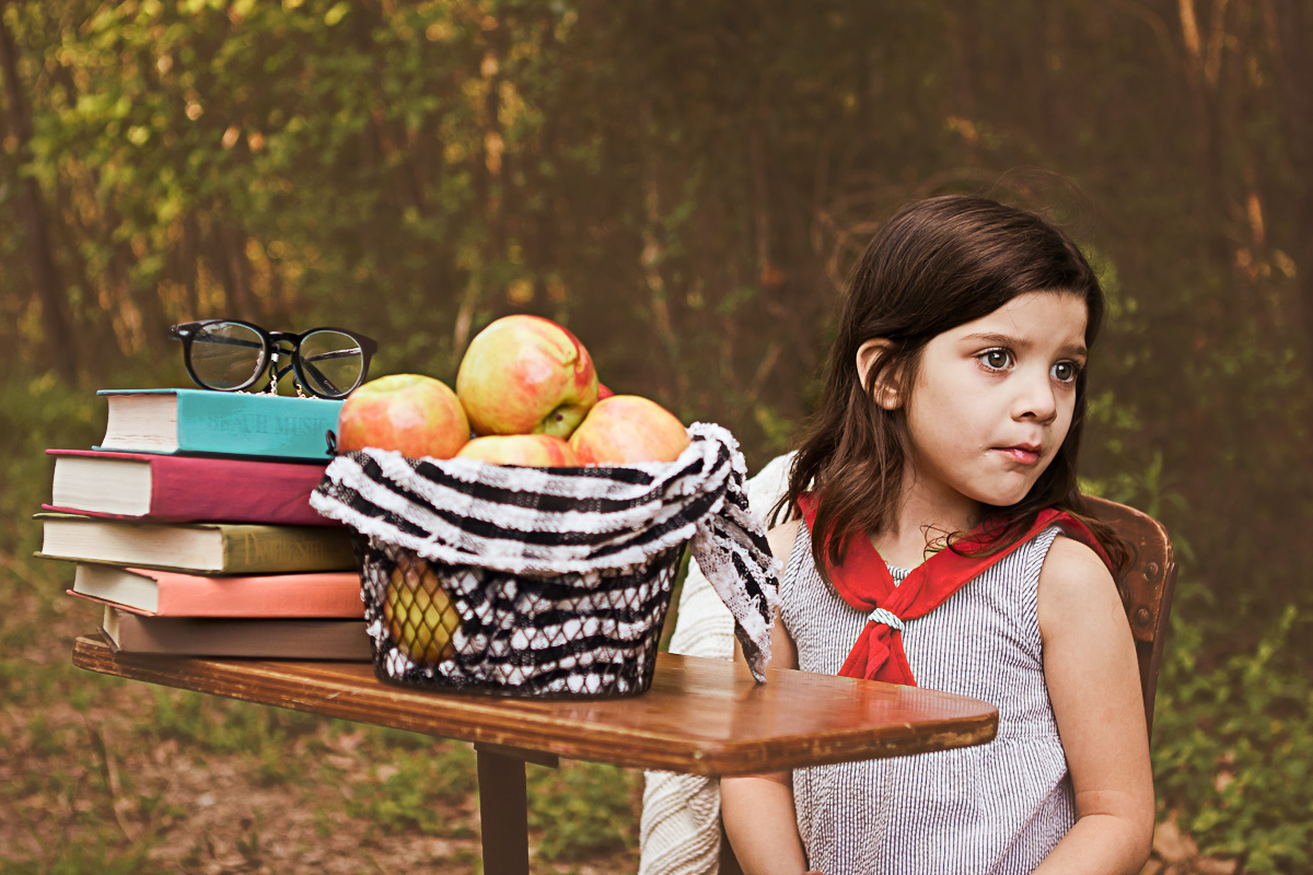 Vintage Back-to-School portraits in Houston