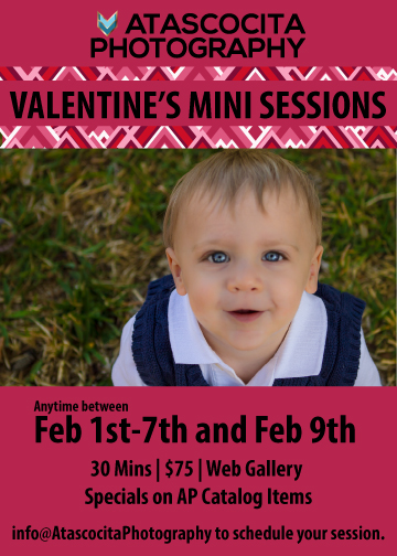 Valentine’s Day Mini Portrait Sessions in Atascocita and Kingwood