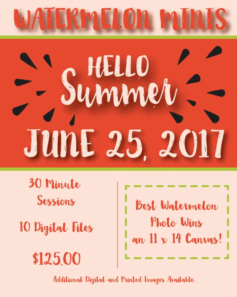 Summer Mini Sessions 2017: Watermelon Minis in Atascocita