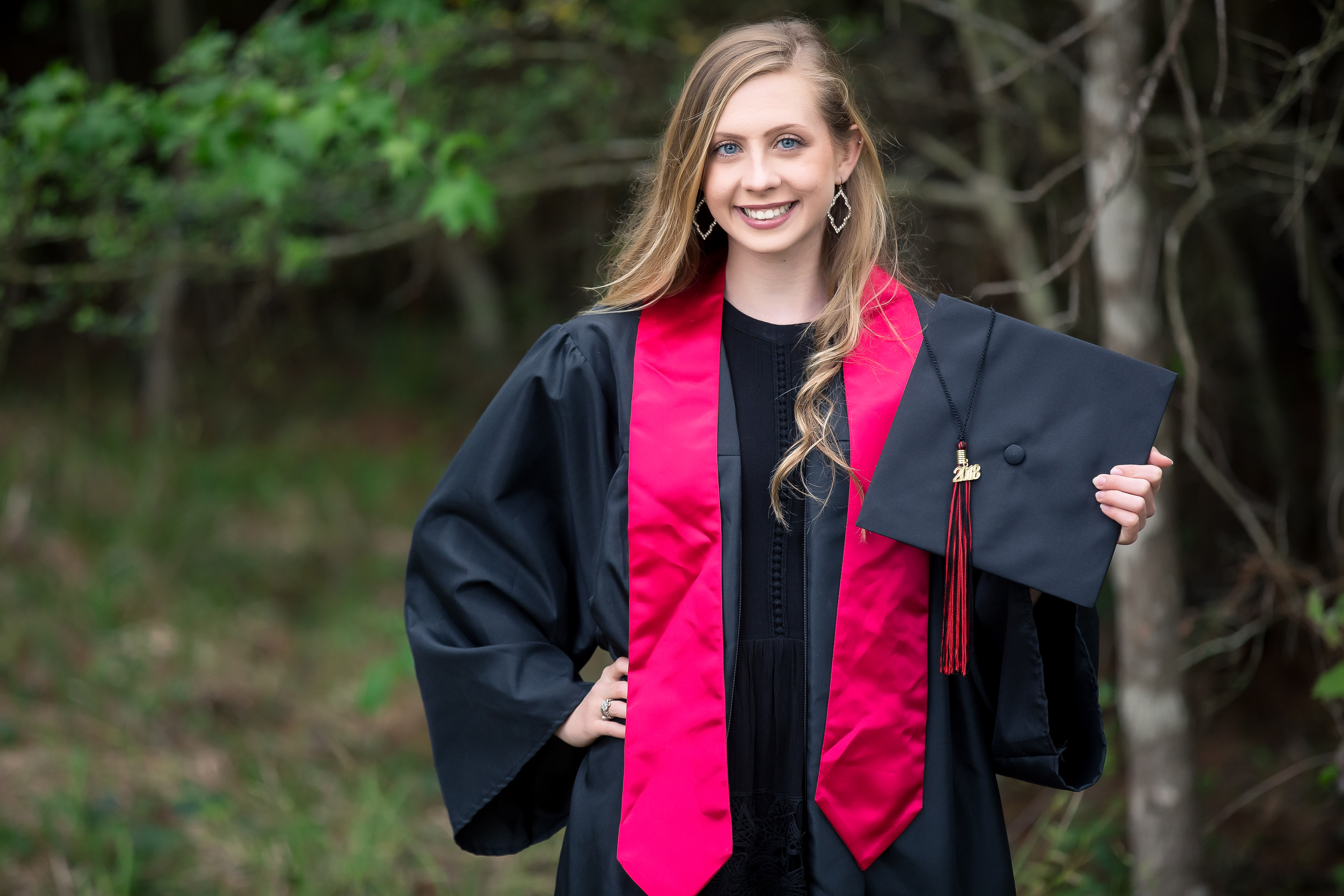 Cap and Gown Senior Portraits Kingwood