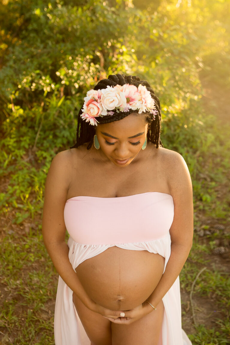 The Woodlands Maternity Session at Golden Hour