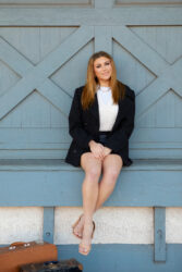 Vintage Railroad Station Portrait Houston Senior Photographer