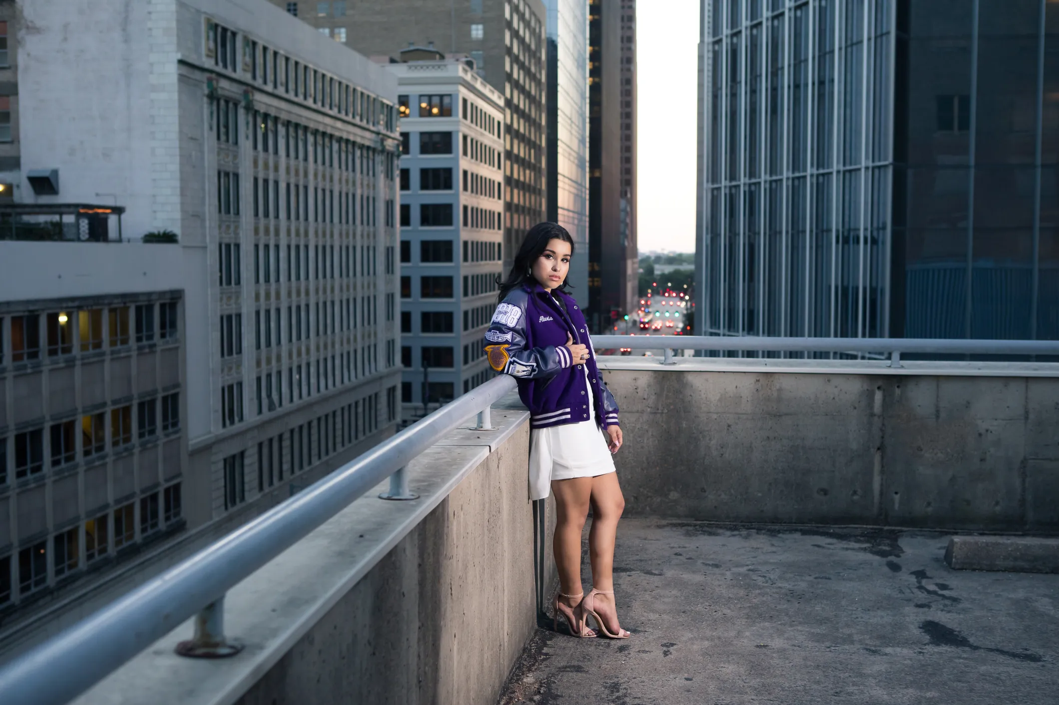 Rooftop Houston Senior Photographer